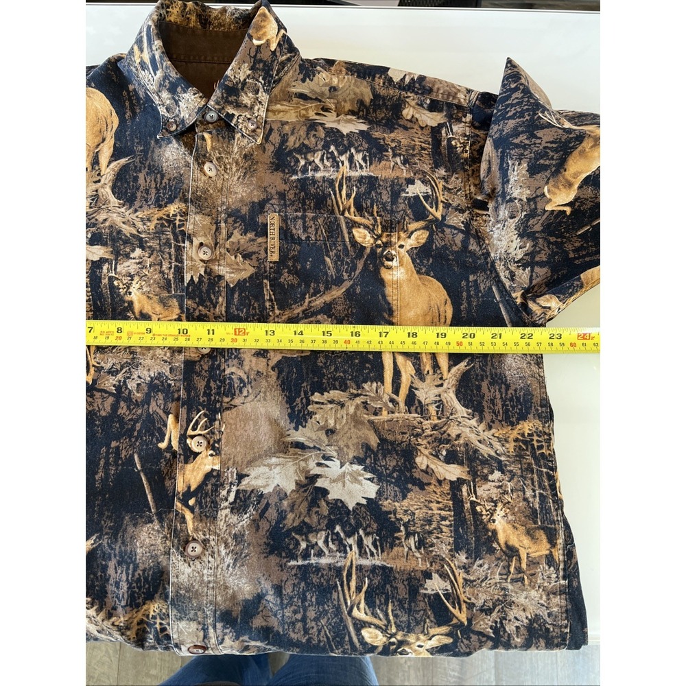 North River Outfitters Mens Button Down Shirt Deer Hunting Long Sleeve Medium - Picture 6 of 10